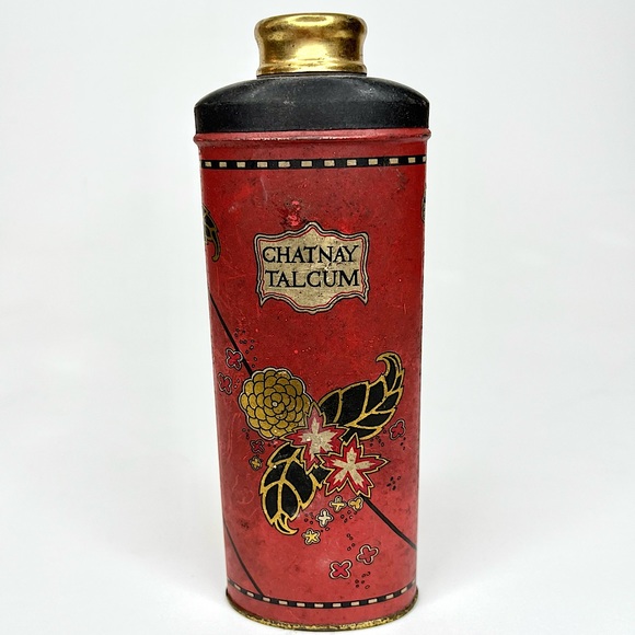 Other Vintage 1927 Chatnay Talcum Powder Tin Jewel Tea Co Inc New